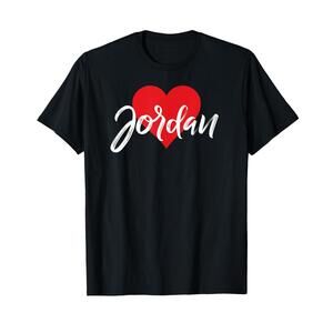 I Love Jordan First Name Tshirt I Heart Named T-Shirt